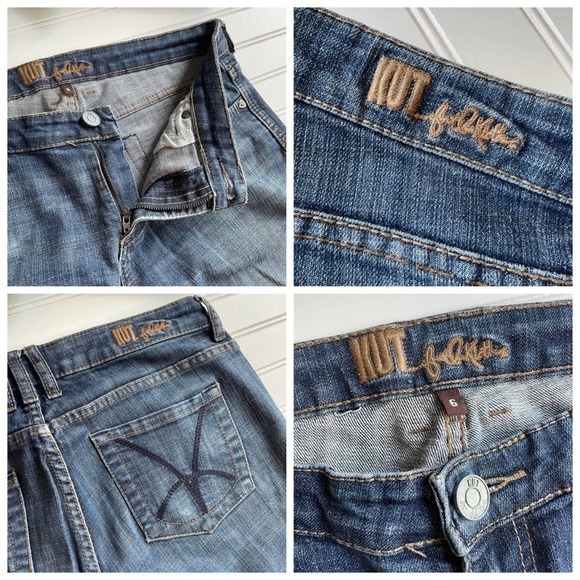 Kut From The Kloth Denim Dark Blue Jeans Size 6 Oversized 32.5L Bootcut #68126 - Picture 3 of 6
